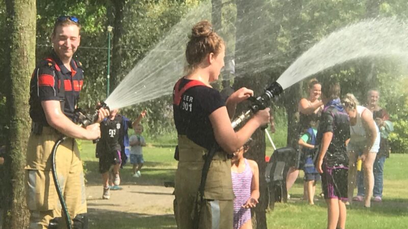 Brandschoon naar huis na ,watergevecht’