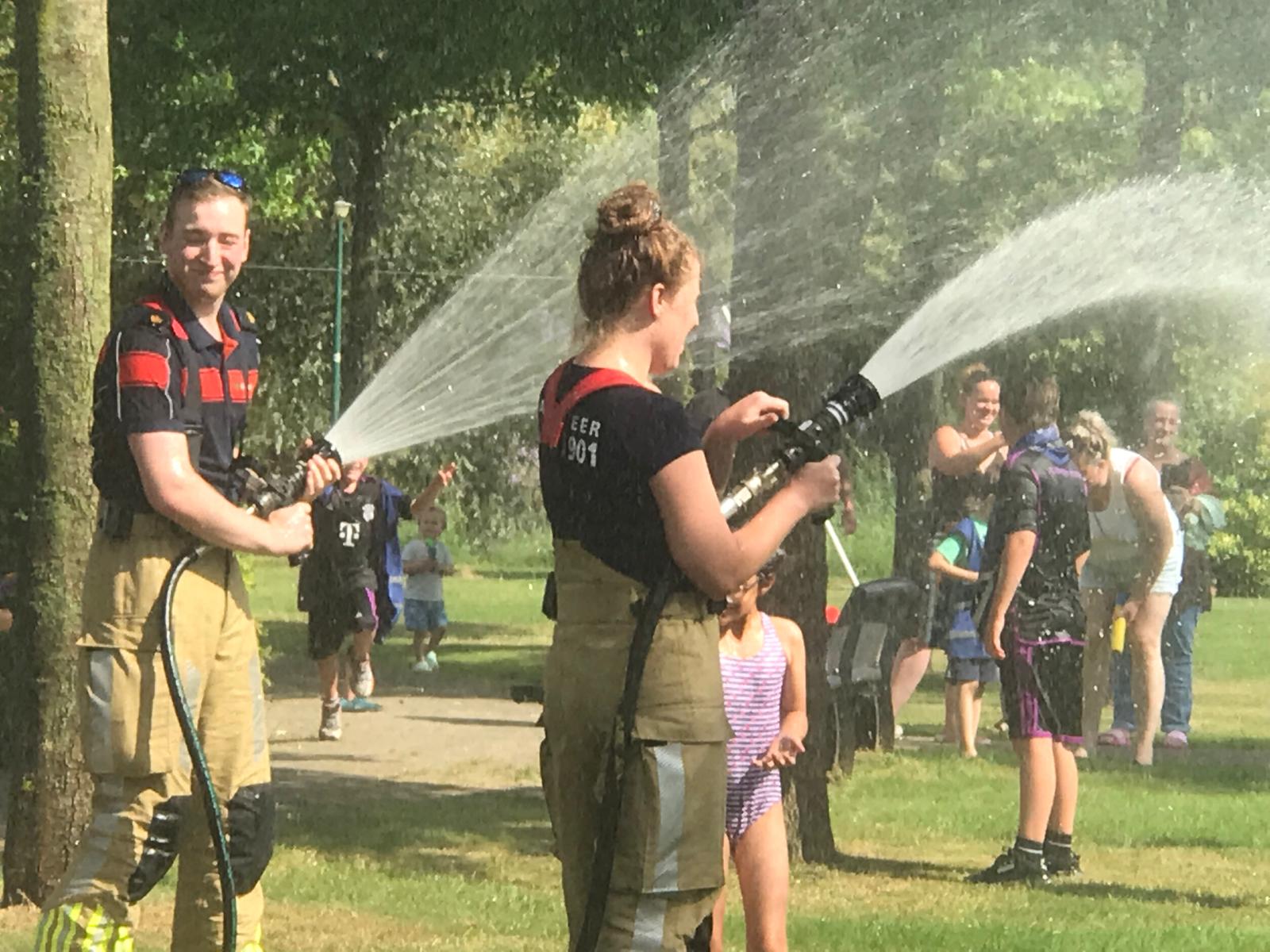 Brandschoon naar huis na ,watergevecht’