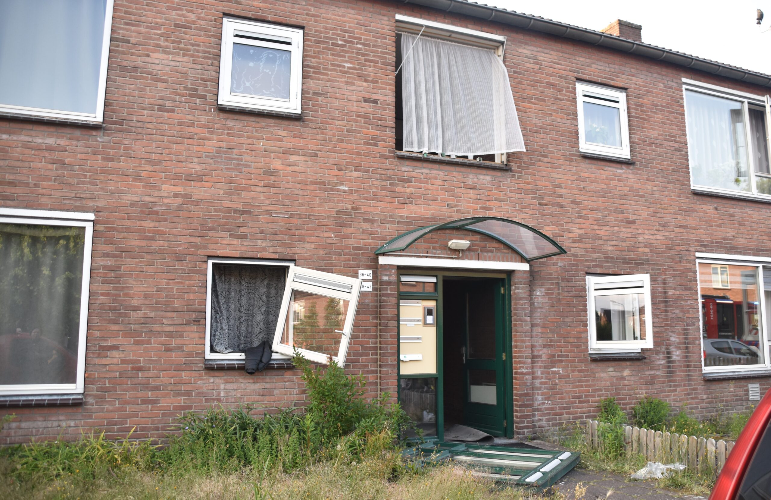 Schade aan woningen door explosie