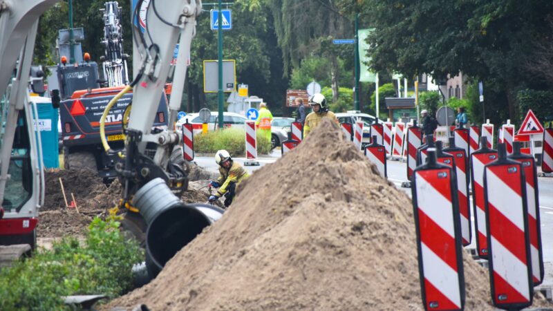 Verkeershinder Birkstraat door gaslek