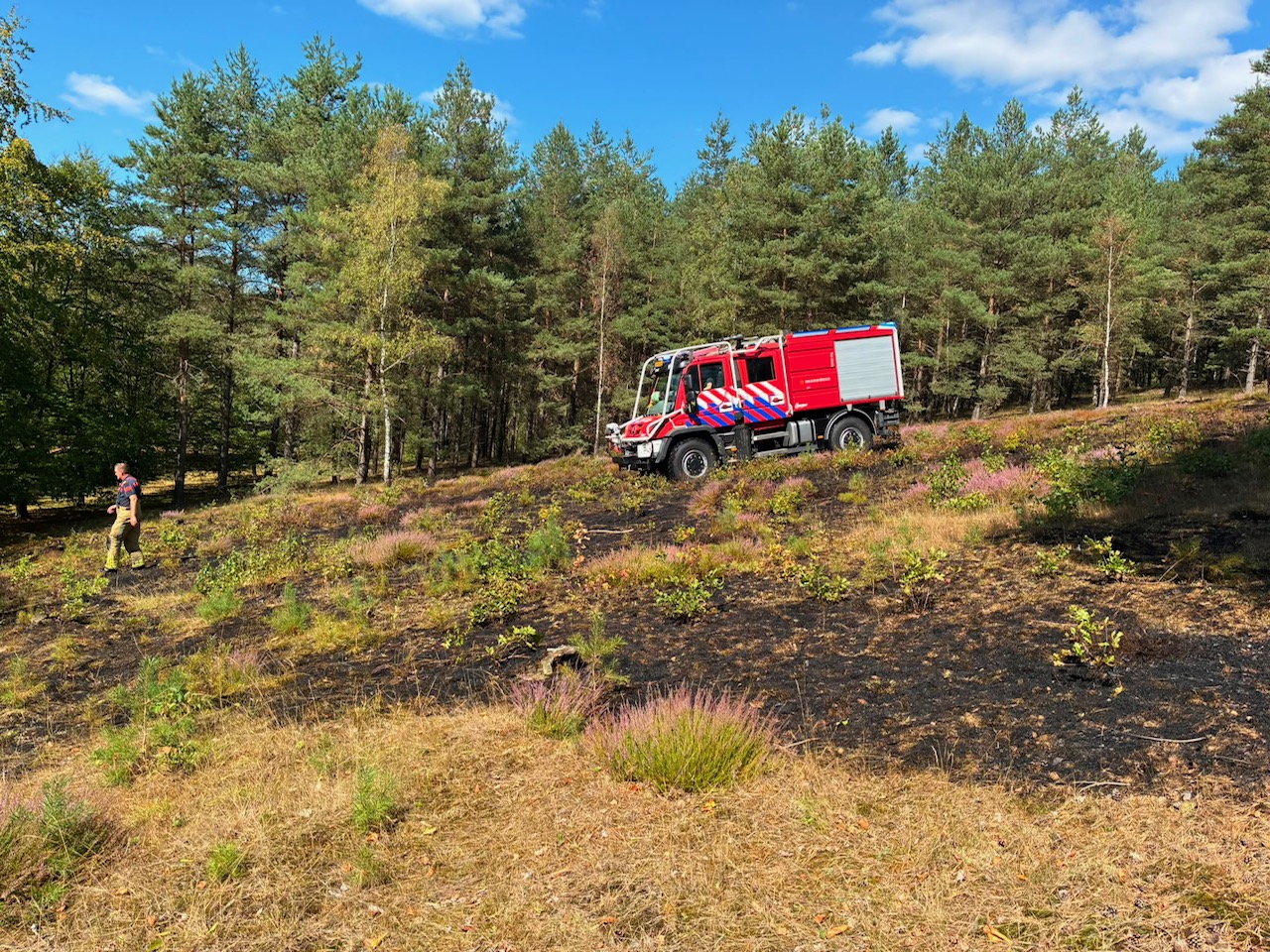 Vuurwerkresten gevonden bij natuurbrand