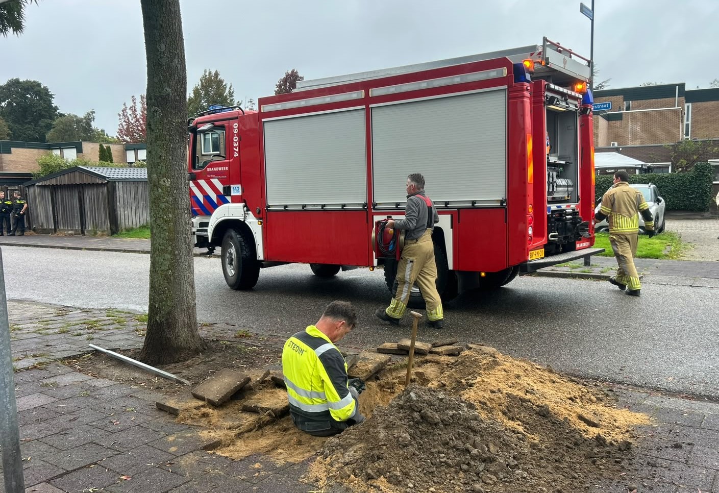 Andere route verkeer door gaslek